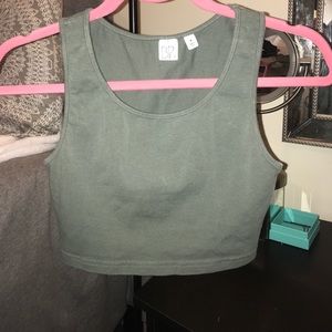 BP Olive Green Crop Top